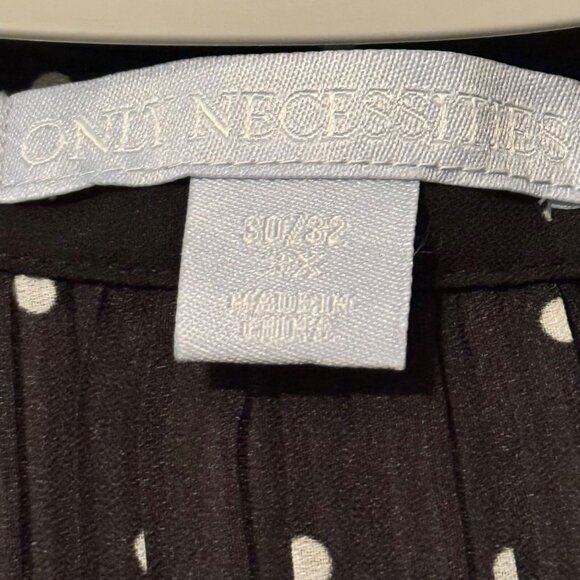 Only Necessities Womens Black & White Polka Dot Blouse Size 30/32W women blouse - Picture 5 of 12